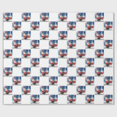 Kerstmis kerstmis kerstcadeautjes dakdekker schoor cadeaupapier (Vlak)