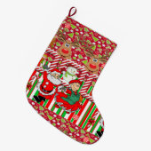 Kerstmis, kerstmis, kerstman, kerstman, Snowman Grote Kerstsok (Voorkant (Hangend))