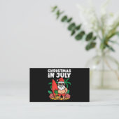Kerstmis kerstmis kerstmis in juli grappige zomer visitekaartje (Staand voorkant)
