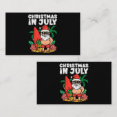 Kerstmis kerstmis kerstmis in juli grappige zomer visitekaartje (Voorkant / Achterkant)