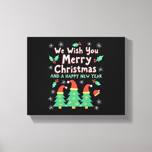 Kerstmis Kerstmis Kerstmis Kerstmis Kerstmis Canvas Afdruk (Voorkant)