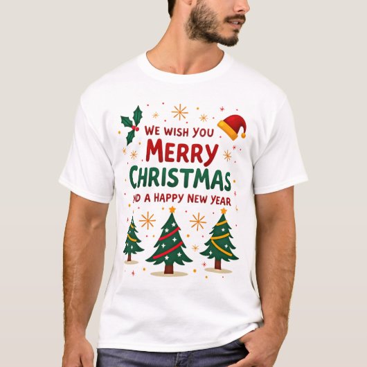 Kerstmis Kerstmis Kerstmis Kerstmis Kerstmis T-shirt (Voorkant)