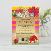 Kerstmis kerstmis kinderen uitnodiging op zaterdag (Staand voorkant)