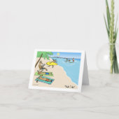 Kerstmis kerstmis met kerstmis met rendierbeach feestdagen kaart (Voorkant)