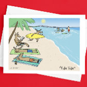 Kerstmis kerstmis met kerstmis met rendierbeach feestdagen kaart