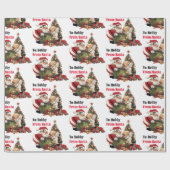 Kerstmis, kerstmis, naam van kerstman en Angel Cadeaupapier (Vlak)