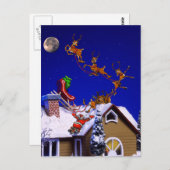 Kerstmis - Kerstmis op het dak Briefkaart (Voorkant / Achterkant)