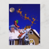 Kerstmis - Kerstmis op het dak Briefkaart (Voorkant)