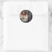 Kerstmis - Kerstmis staat om de hoek Ronde Sticker (Tas)