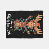 Kerstmis Kerstmose Kerstmose Kerstboom Lichtjes Fleece Deken (Voorkant (Horizontaal))