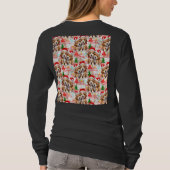 Kerstmis Kerstmuts Hond Puppy Ontwerp - Wit T-shirt (Achterkant)
