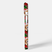 Kerstmis Kerstmuts Hond Puppy Ontwerp - Zwart Case-Mate iPhone Case (Achterkant / Links)