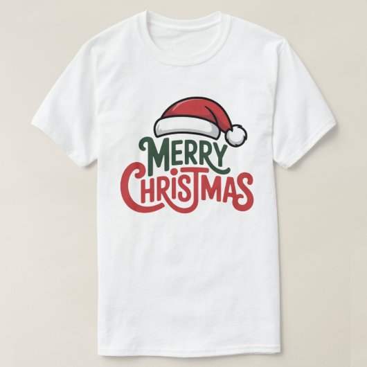 Kerstmis Kerstmuts T-shirt (Design voorkant)