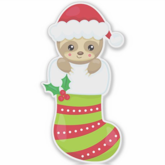 Kerstmis, kerststaart, kerststaart, kerstman sticker (Voorkant)