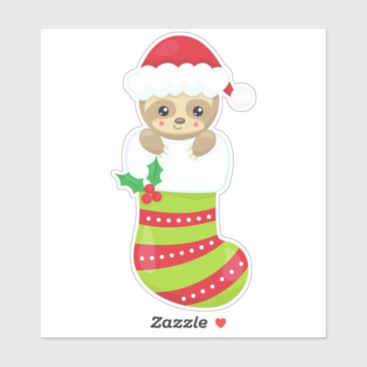 Kerstmis, kerststaart, kerststaart, kerstman sticker (Vel)