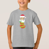 Kerstmis, kerststaart, kerststaart, kerstman t-shirt (Voorkant)