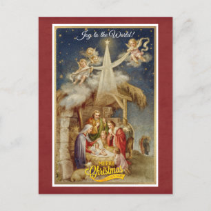 Kerstmis Kerststal I Klassiek Religieus Feestdagenkaart