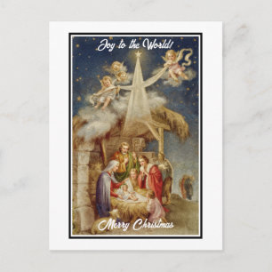Kerstmis Kerststal I Klassiek Religieus Feestdagenkaart
