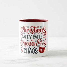 Kerstmis, Kerststokken, Cacao & Chaos Tweekleurige Koffiemok