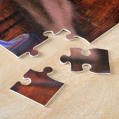 Kerstmis: kersttaskerst en rendieren - flauw legpuzzel (Zijkant)