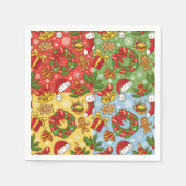 Kerstmis, kerstversieringen, Pet van Kerstmis Servetten (Voorkant)