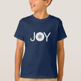 Kerstmis Kerstvreugde Blauw en Wit Kinder T-Shirt