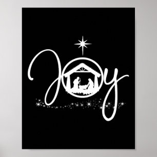 Kerstmis Kerstvreugde Jezus Kerststal Geloof Poster