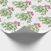 Kerstmis Kerstwitbessen Kerstmis Inpakpapier (Hoek)
