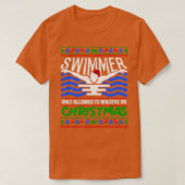 Kerstmis: kerstzwemsport t-shirt (Design voorkant)