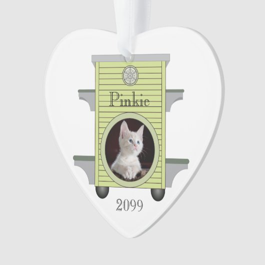 Kerstmis, keukat uploaden Fotokat Ornament (voorkant)