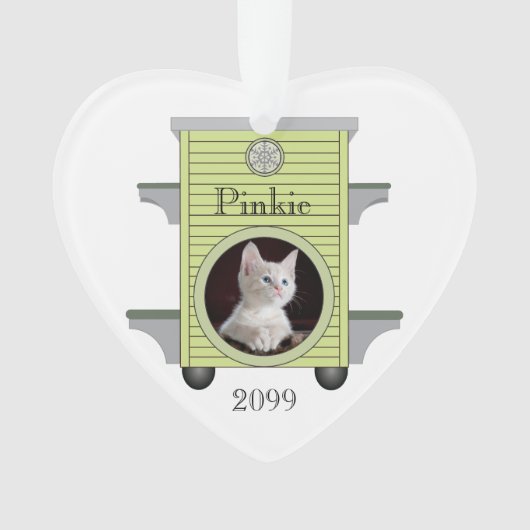 Kerstmis, keukat uploaden Fotokat Ornament (voorkant)