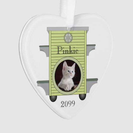 Kerstmis, keukat uploaden Fotokat Ornament (voorkant)