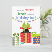 Kerstmis, keuken en cadeautjes op de winterdag in kaart (Staand voorkant)