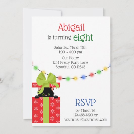 Kerstmis, keuken en cadeautjes op de winterdag in kaart (Achterkant)