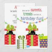 Kerstmis, keuken en cadeautjes op de winterdag in kaart (Voorkant / Achterkant)