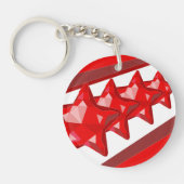 Kerstmis keychain rode sterren (Voorkant)