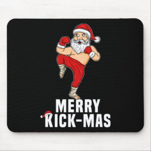 Kerstmis Kickboksen Kerstman Vrolijke Kerst Gesche Muismat
