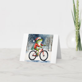 Kerstmis kikker groet kaart