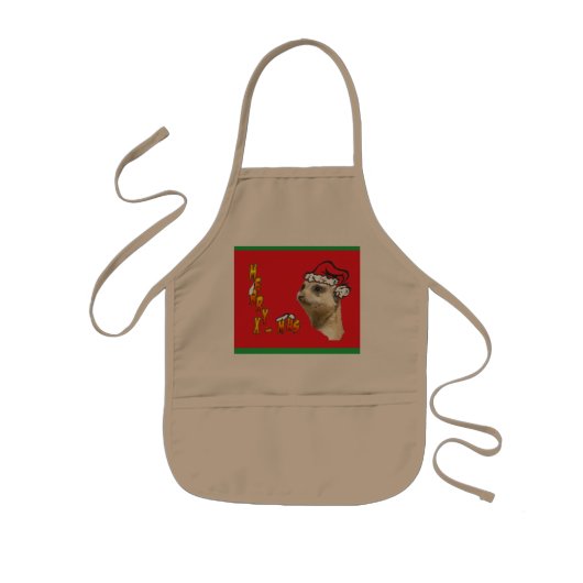 Kerstmis Kinder Apron Kinder Schort (Voorkant)