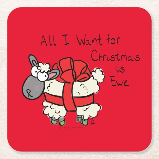 Kerstmis Kinder Cartoon Kartonnen Onderzetters (Voorkant)