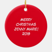 Kerstmis Kinder Cartoon Keramisch Ornament (Achterkant)