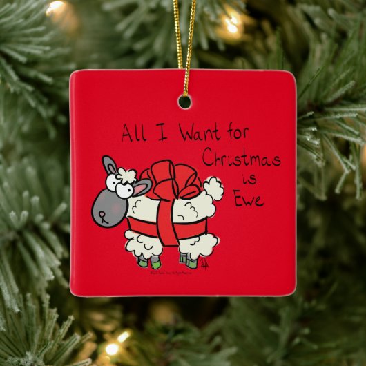 Kerstmis Kinder Cartoon Keramisch Ornament (Boom)