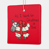 Kerstmis Kinder Cartoon Keramisch Ornament (Links)