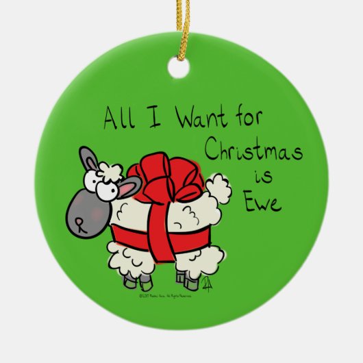 Kerstmis Kinder Cartoon Keramisch Ornament (Voorkant)