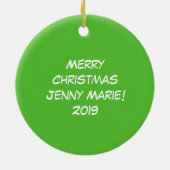 Kerstmis Kinder Cartoon Keramisch Ornament (Achterkant)