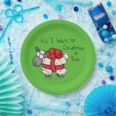 Kerstmis Kinder Cartoon Papieren Bordje (Feest)