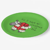 Kerstmis Kinder Cartoon Papieren Bordje (Gekanteld)