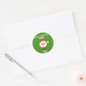 Kerstmis Kinder Cartoon Santa Ronde Sticker (Envelop)