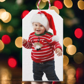 Kerstmis Kinder foto Sjabloon Gift Labels Cadeaulabel