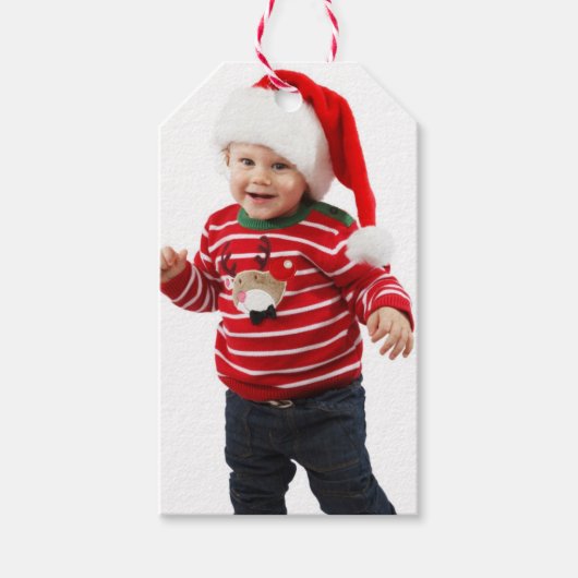 Kerstmis Kinder foto Sjabloon Gift Labels Cadeaulabel (Voorkant)